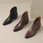 Camille™ | Botins de Luxo com Salto Baixo - | Benedita Lisboa