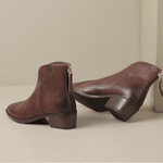 Camille™ | Botins de Luxo com Salto Baixo - | Benedita Lisboa