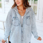 Camisa de Denim com Capuz Hadlee - Tops | Benedita Lisboa