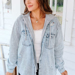 Camisa de Denim com Capuz Hadlee - Tops | Benedita Lisboa