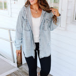Camisa de Denim com Capuz Hadlee - Tops | Benedita Lisboa