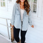 Camisa de Denim com Capuz Hadlee - Tops | Benedita Lisboa