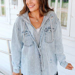 Camisa de Denim com Capuz Hadlee - Tops | Benedita Lisboa