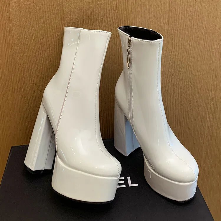 Carina™ | Botas com plataforma super alta com charme e confiança - | Benedita Lisboa