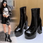 Carina™ | Botas com plataforma super alta com charme e confiança - | Benedita Lisboa