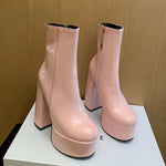 Carina™ | Botas com plataforma super alta com charme e confiança - | Benedita Lisboa