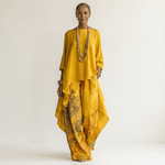 Cariola | Conjunto de Algodão-Seda em Dois Peças com Tunica Assimétrica - | Benedita Lisboa