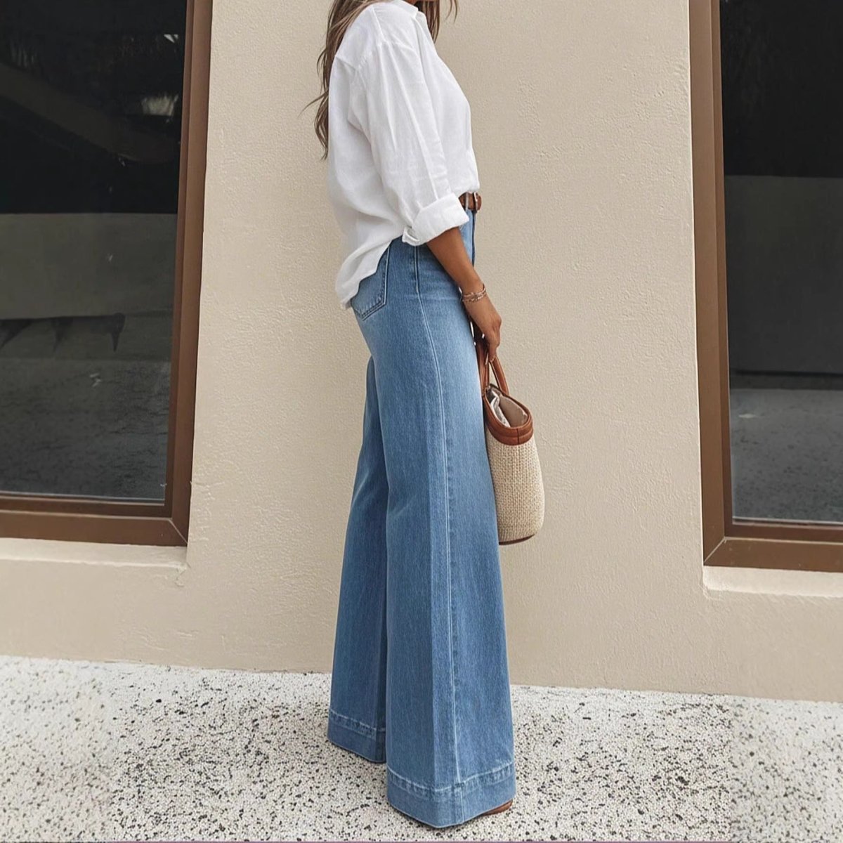 Carla™ | Jeans Slim Vintage Lavadas - 0 | Benedita Lisboa