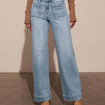 Carlota™ | Jeans Cintura Alta Perna Larga - 0 | Benedita Lisboa