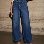 Carlota™ | Jeans Cintura Alta Perna Larga - 0 | Benedita Lisboa