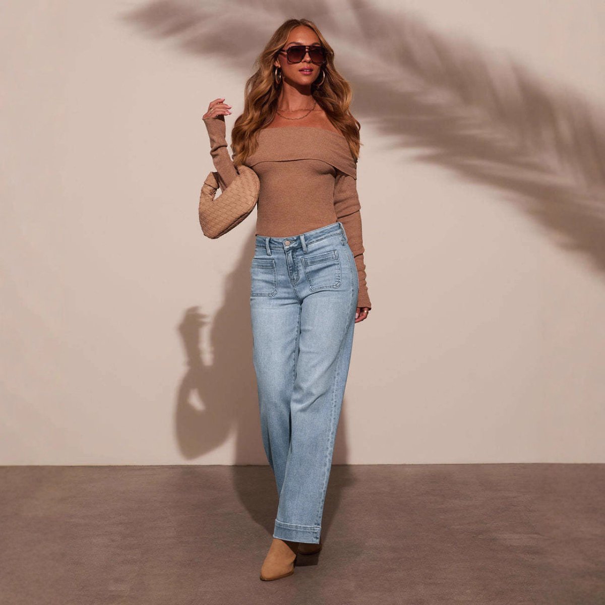 Carlota™ | Jeans Cintura Alta Perna Larga - 0 | Benedita Lisboa