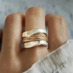 Carmen - Anel de Prata com Fio Dourado - Ring | Benedita Lisboa