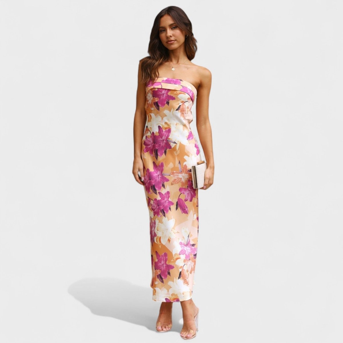 Carmen™ | Vestido de cetim sem mangas - | Benedita Lisboa