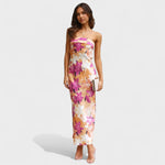 Carmen™ | Vestido de cetim sem mangas - | Benedita Lisboa