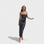 Carmen™ | Vestido de cetim sem mangas - | Benedita Lisboa