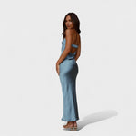 Carmen™ | Vestido de cetim sem mangas - | Benedita Lisboa