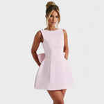 Carrie™ | Mini vestido com fita de pérolas - | Benedita Lisboa
