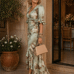 Catarina™ | Vestido Maxi Elegância Floral 🌸 - | Benedita Lisboa