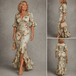 Catarina™ | Vestido Maxi Elegância Floral 🌸 - | Benedita Lisboa