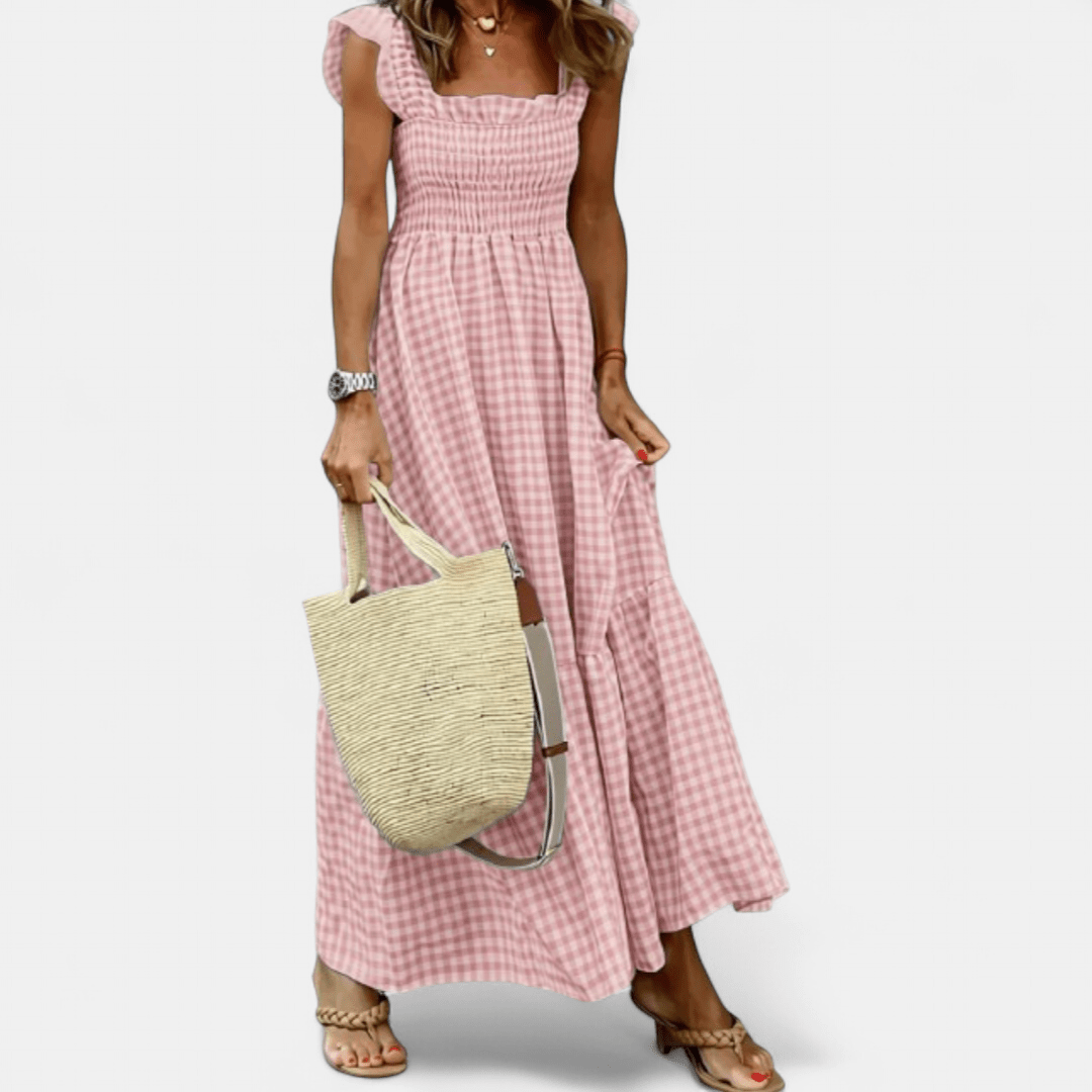 Cecília™ | Vestido Longo Estampado Perfeito para o Verão - | Benedita Lisboa