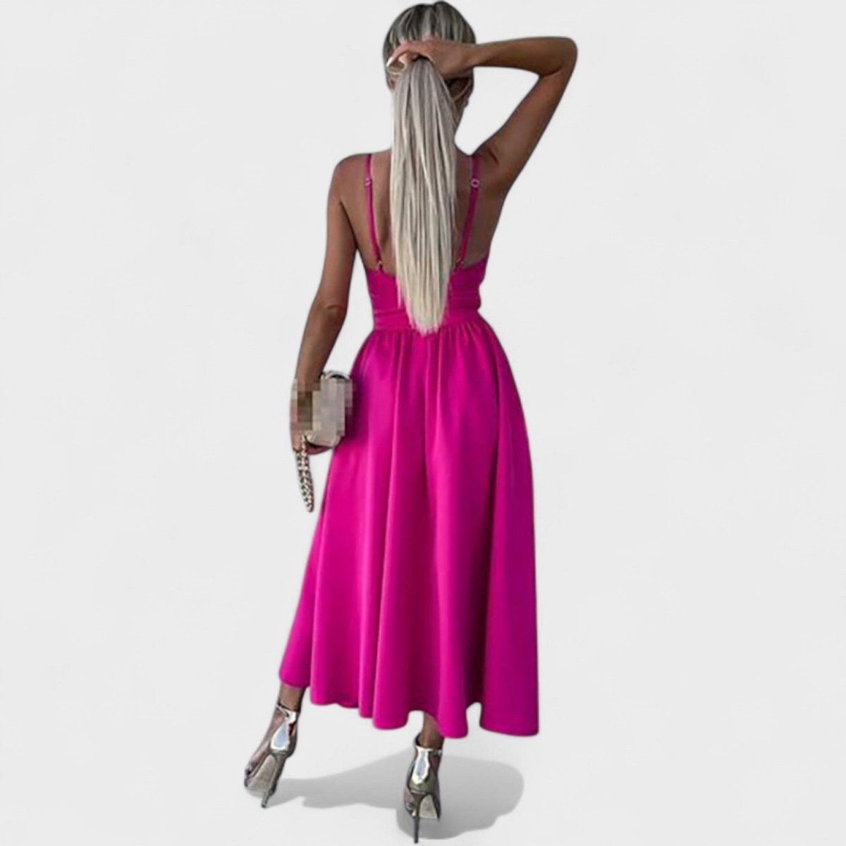 Cielo Divino™ | Vestido Midi con Abertura Frontal - | Benedita Lisboa
