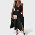 Cielo Divino™ | Vestido Midi con Abertura Frontal - | Benedita Lisboa