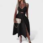 Cielo Divino™ | Vestido Midi con Abertura Frontal - | Benedita Lisboa