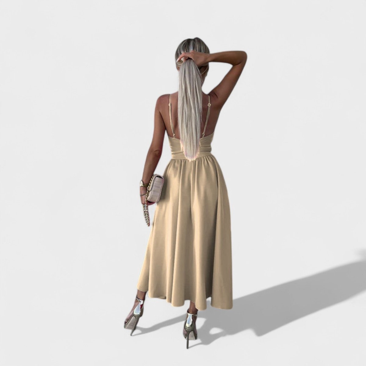 Cielo Divino™ | Vestido Midi con Abertura Frontal - | Benedita Lisboa