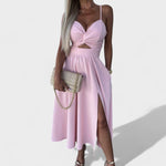 Cielo Divino™ | Vestido Midi con Abertura Frontal - | Benedita Lisboa