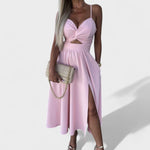 Cielo Divino™ | Vestido Midi con Abertura Frontal - | Benedita Lisboa