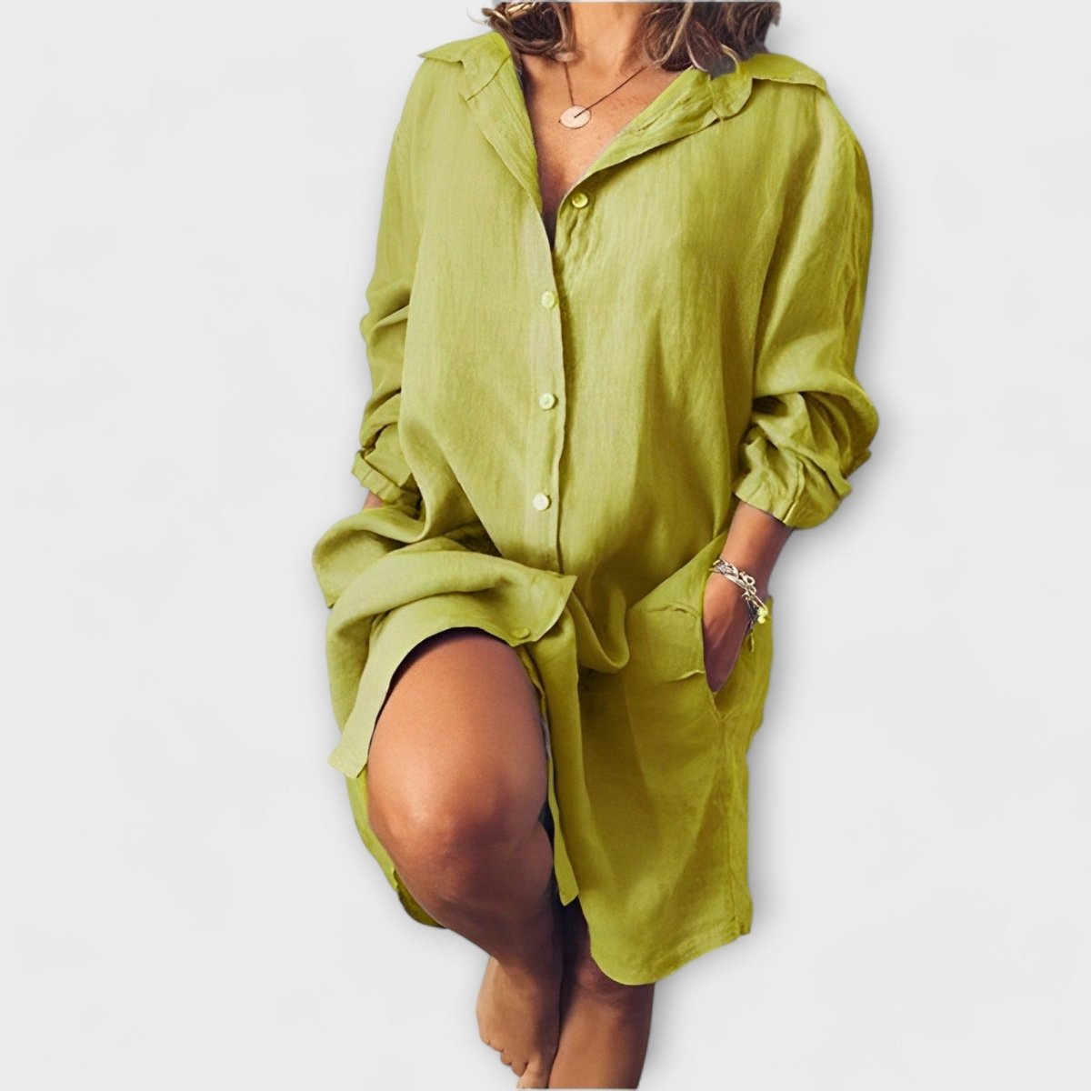 Clara™ | Blusa casual de linho - | Benedita Lisboa