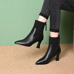 Clara™ | Botas com plataforma em Couro - | Benedita Lisboa