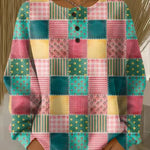 CLARA™ | Suéter Vintage Multicolorido - Suéter Vintage | Benedita Lisboa