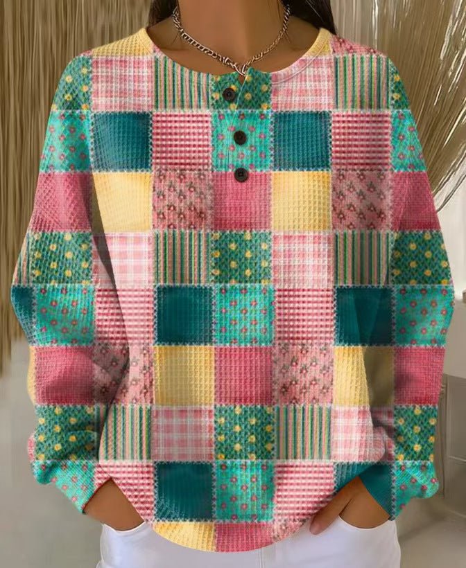 CLARA™ | Suéter Vintage Multicolorido - Suéter Vintage | Benedita Lisboa