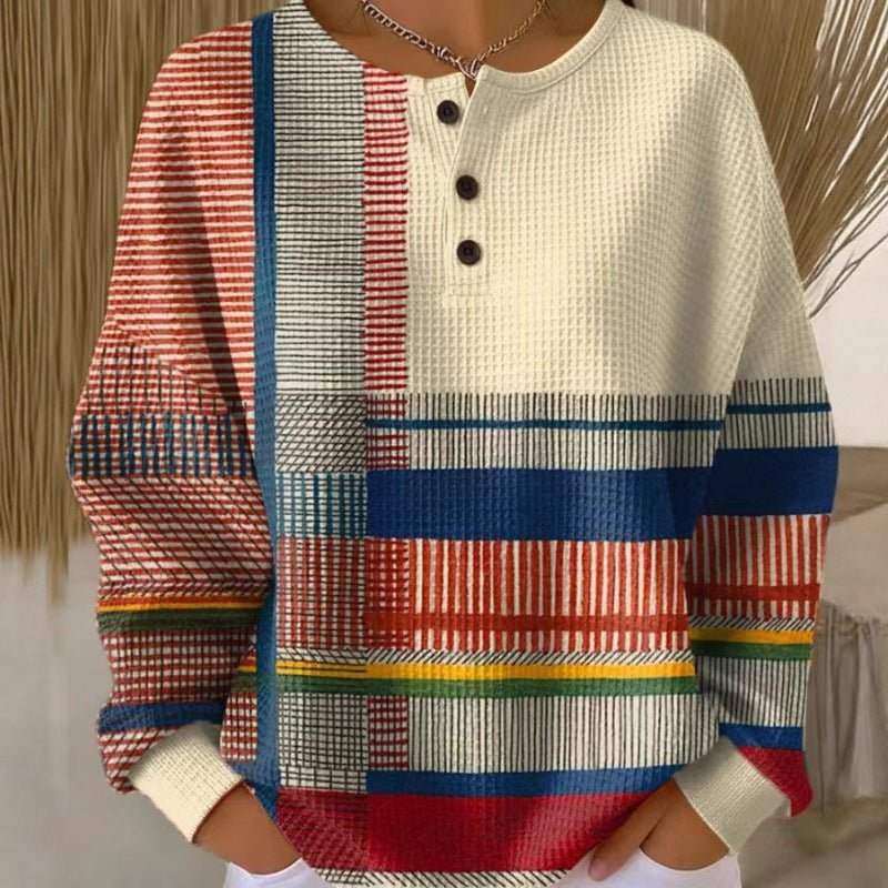 CLARA™ | Suéter Vintage Multicolorido - Suéter Vintage | Benedita Lisboa
