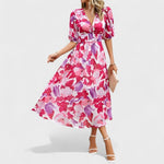 Clara™ | Vestido Midi Floral Elegante - | Benedita Lisboa