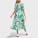 Clara™ | Vestido Midi Floral Elegante - | Benedita Lisboa