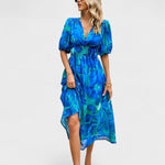 Clara™ | Vestido Midi Floral Elegante - | Benedita Lisboa