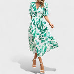 Clara™ | Vestido Midi Floral Elegante - | Benedita Lisboa
