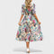 Clara™ | Vestido Midi Floral Elegante - | Benedita Lisboa