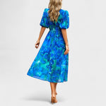 Clara™ | Vestido Midi Floral Elegante - | Benedita Lisboa