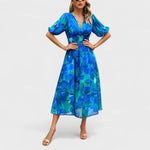Clara™ | Vestido Midi Floral Elegante - | Benedita Lisboa