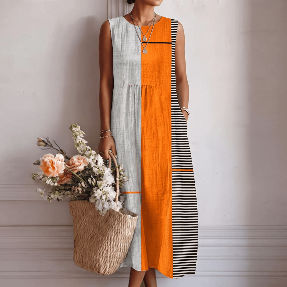 Clara™ | Vestido Midi para o Dia a Dia - Vestido | Benedita Lisboa