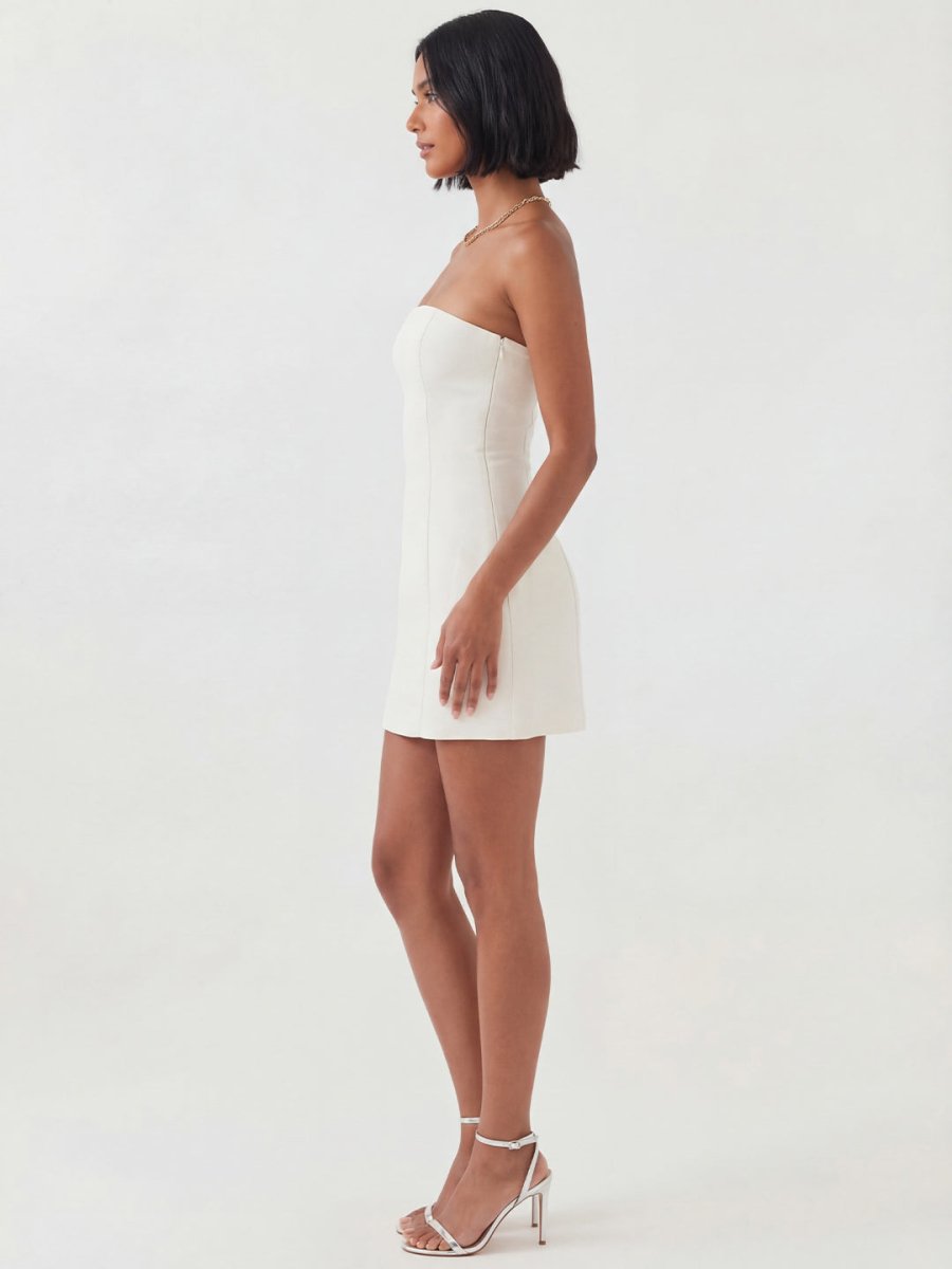 Clarice™ | Vestido mini sem mangas e sem alças - Dress | Benedita Lisboa