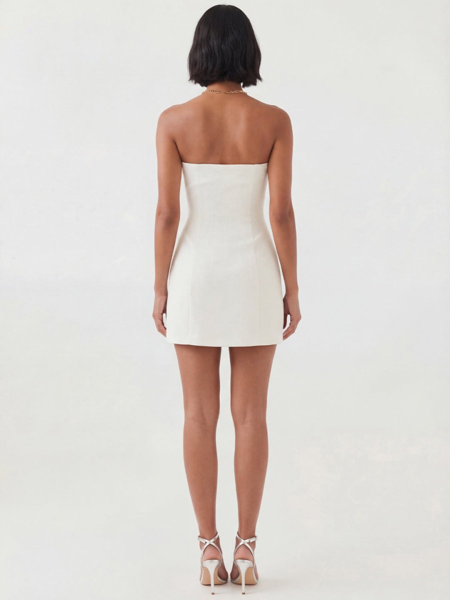 Clarice™ | Vestido mini sem mangas e sem alças - Dress | Benedita Lisboa