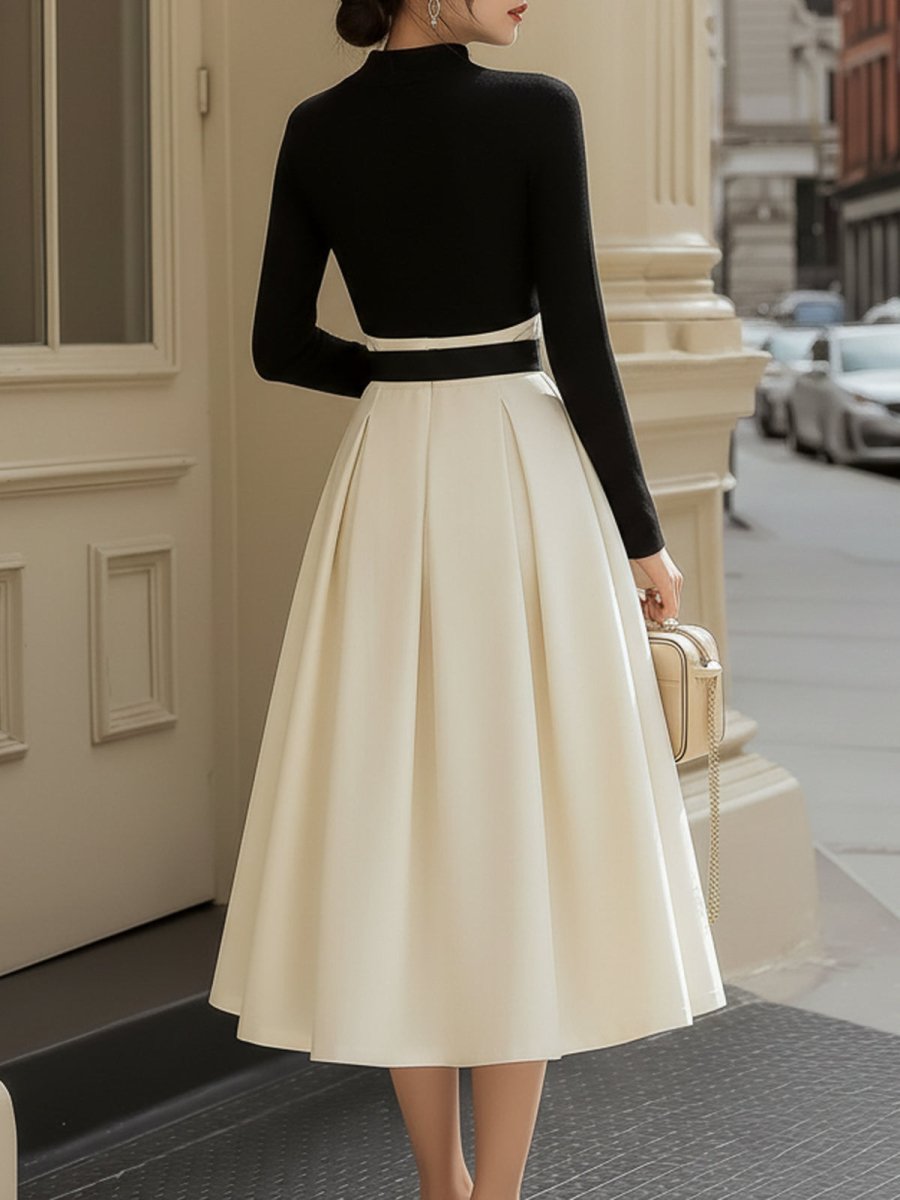 CLÁSSICA™ | Conjunto Elegante com Top Ajustado e Saia Plissada - Cojunto de verão | Benedita Lisboa