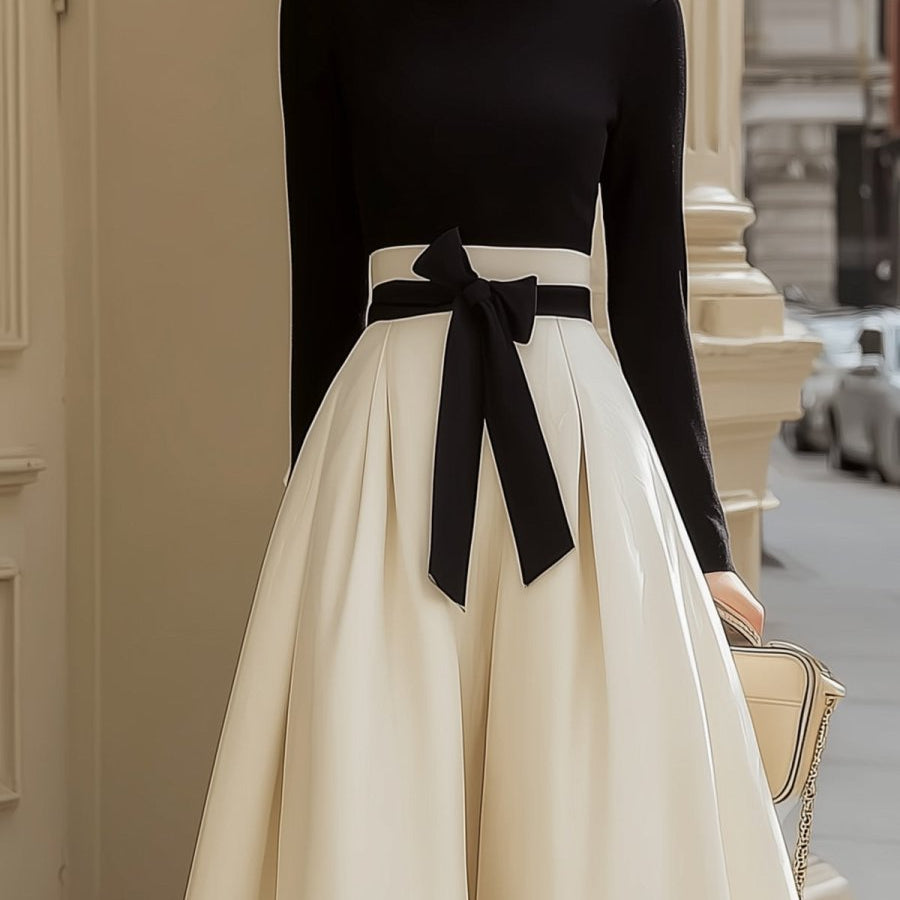 CLÁSSICA™ | Conjunto Elegante com Top Ajustado e Saia Plissada - Cojunto de verão | Benedita Lisboa