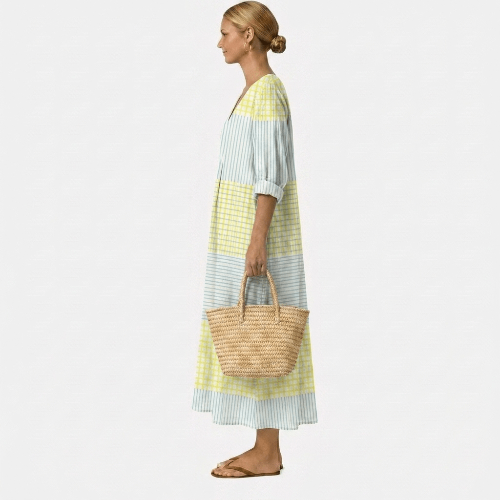 Cláudia™ | Vestido de Linho Elegância Natural - Vestido | Benedita Lisboa