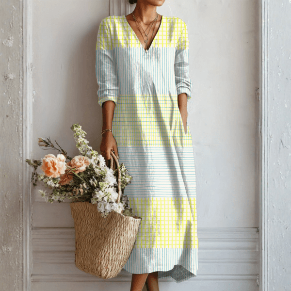 Cláudia™ | Vestido de Linho Elegância Natural - Vestido | Benedita Lisboa