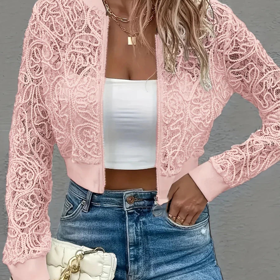 Colette™ | Casaco Curto em Renda - | Benedita Lisboa